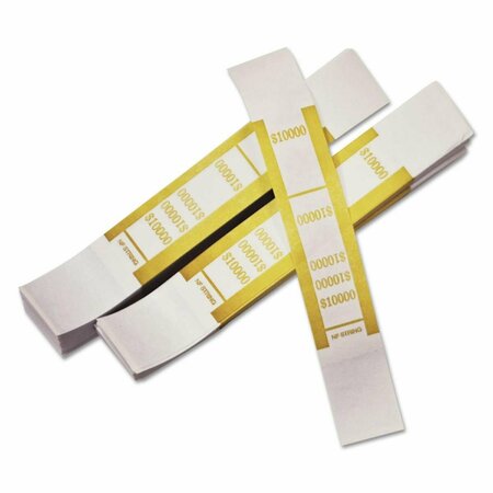 ICONEX ICX94190057 Self-Adhesive Currency Straps, Mustard, 100 Bills - Yellow IC472516